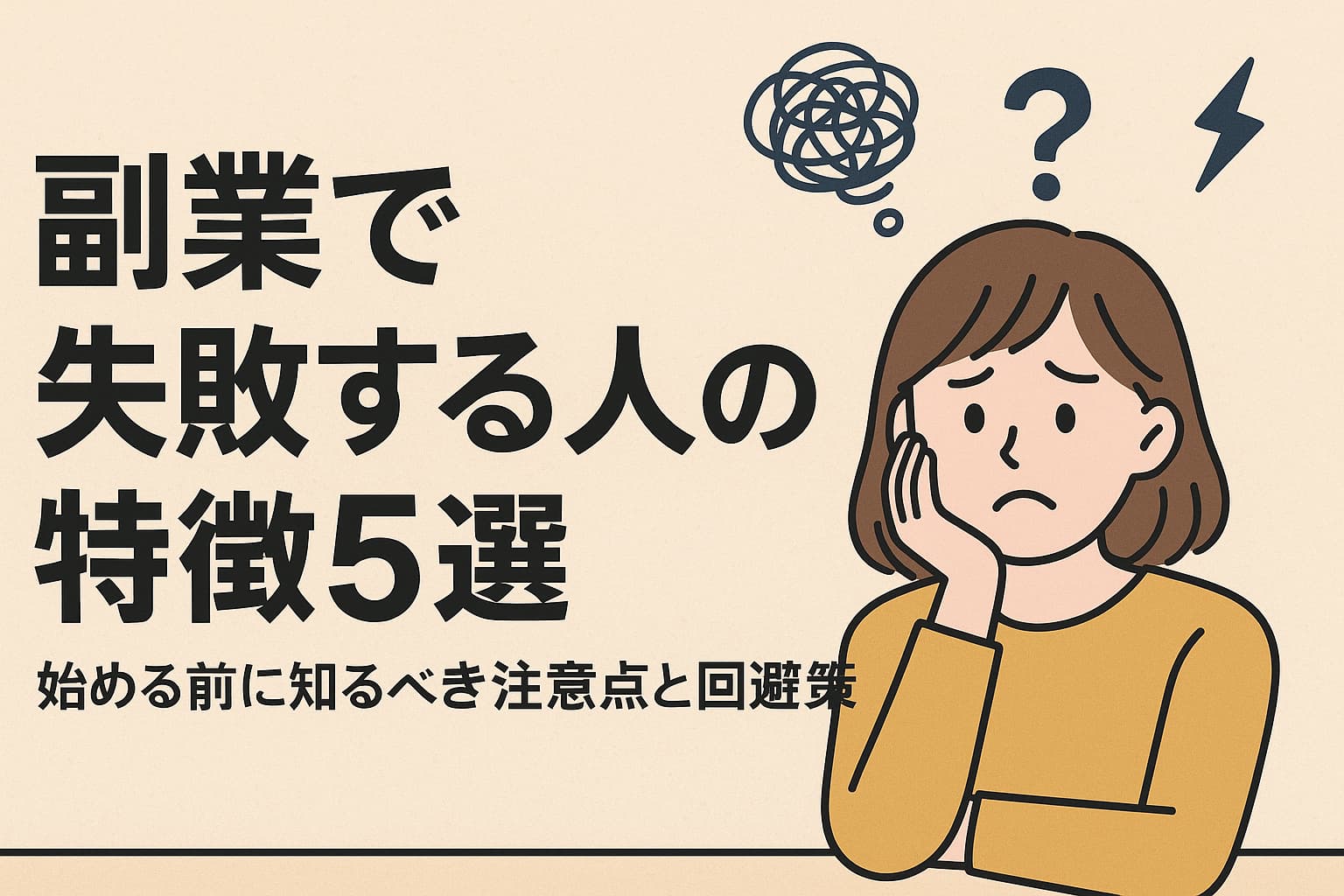 副業で失敗しやすい人の5タイプと特徴をまとめた図解